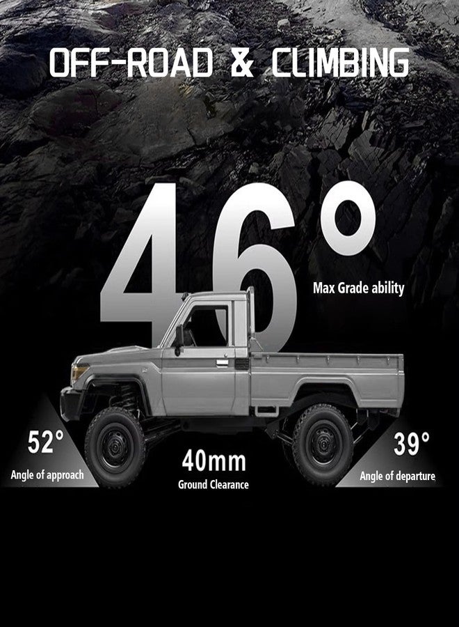 SVERTIBO 1/12 Scale RC Crawler, MN-82 Pro RTR RC Truck LC79 4x4 Off Road Vehicles 2.4GHz RC Rock Car with LED Lights for Adults Hobby Toys (Gray) - Image 3